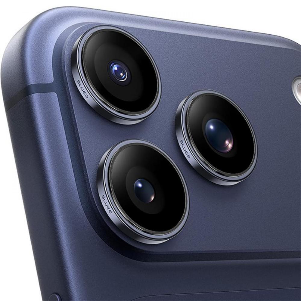 Захисне скло BlueO Sapphire на камеру для Apple iPhone 17 Pro / 17 Pro Max Темно-синій / Dark Blue