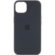 Чохол Silicone case (AAA) with Magsafe and Animation для Apple iPhone 13 (6.1") Чорний / Midnight