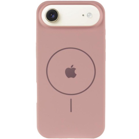 Чохол Silicone Case Full Protective (AA) V2 with MagSafe для Apple iPhone 17 Air (6.5") Рожевий / Pink Sand
