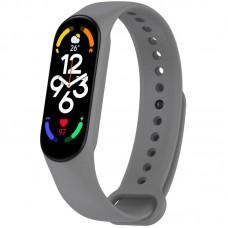 Силіконовий ремінець для Xiaomi Mi Band 7/6/5/4/3 Сірий / Gray