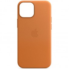 Шкіряний чохол Leather Case (AAA) with MagSafe and Animation для Apple iPhone 13 Pro (6.1") Golden Brown