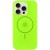 Чохол Silicone Case Full Protective (AA) NO LOGO with MagSafe для Apple iPhone 16 Pro Max (6.9") Салатовий / Neon green