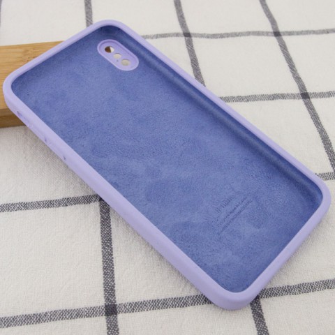 Чохол Silicone Case Square Full Camera Protective (AA) для Apple iPhone XS Max (6.5") Бузковий / Dasheen