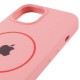 Чохол Silicone Case Full Protective (AA) with MagSafe для Apple iPhone 14 (6.1") Рожевий / Light pink