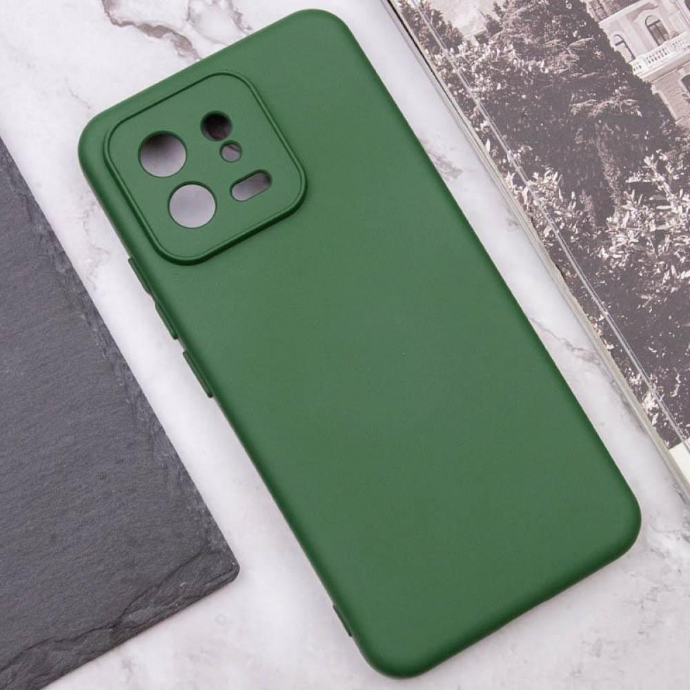 Чохол TPU GETMAN Liquid Silk Full Camera для Xiaomi 13 Pro Зелений / Dark green