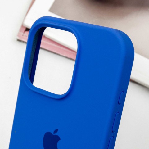 Чохол Silicone Case Full Protective (AA) для Apple iPhone 15 Pro Max (6.7") Синій / Capri Blue