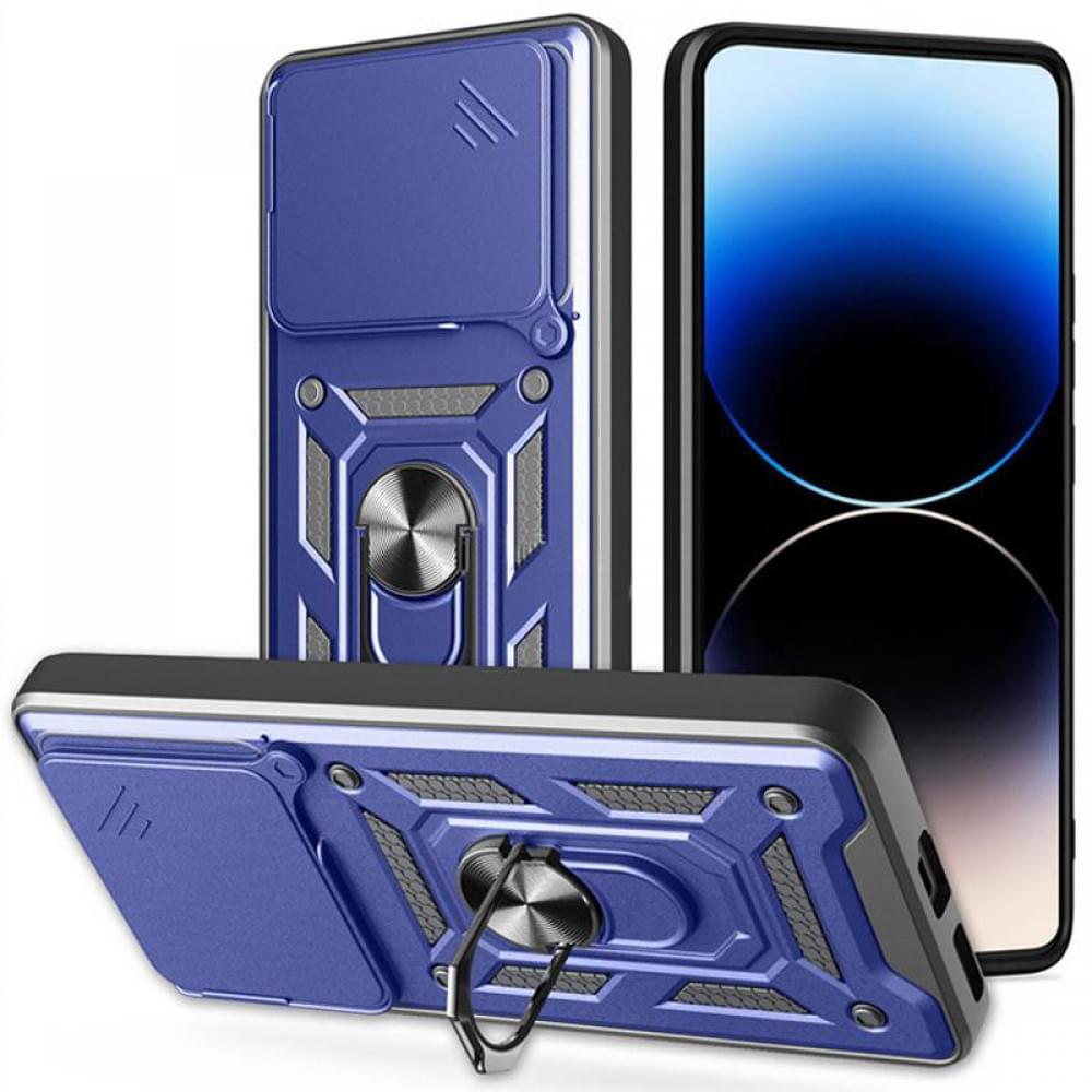 Чохол Ummi Camshield Serge Ring для Xiaomi Poco F7 Синій