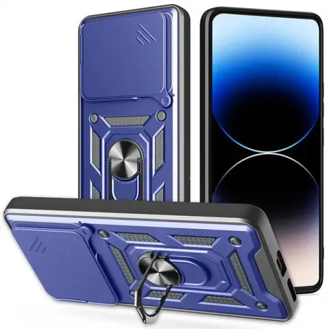 Чохол Ummi Camshield Serge Ring для Xiaomi Poco F7 Синій