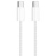 Дата кабель USB-C to USB-C FineWoven for Apple (AAA) (1m) (no box) White