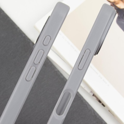 TPU чохол Transparent + Colour 1,5mm для Apple iPhone 16 (6.1") Grey