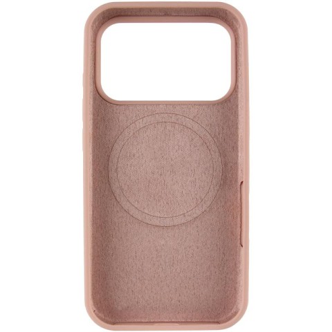 Чохол Silicone Case Full Protective (AA) V2 with MagSafe для Apple iPhone 17 Pro (6.3") Рожевий / Pink Sand