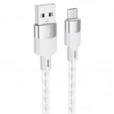 Дата кабель Hoco X99 Crystal Junction USB to MicroUSB (1m) Gray