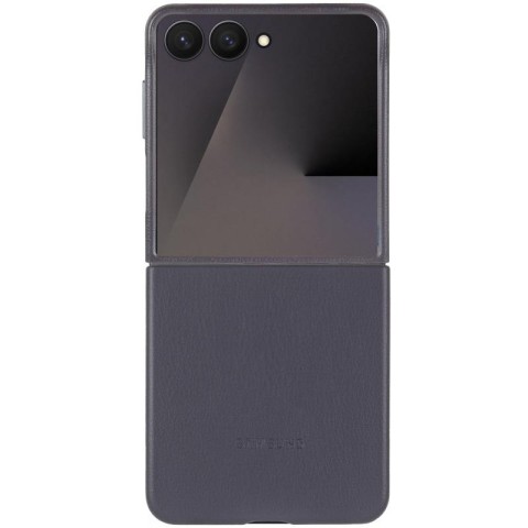 Шкіряний чохол Leather Case (AAA) для Samsung Galaxy Z Flip7 Dark Gray