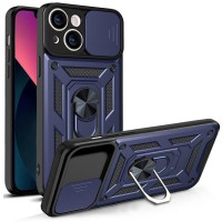 Чохол Ummi Camshield Serge Ring для Apple iPhone 13 (6.1") Синій / Navy