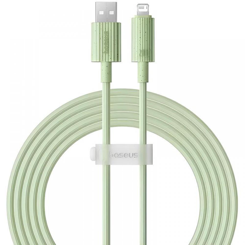 Дата кабель Baseus Habitat Series Fast Charging USB to Lightning 2.4A (1m) (P10360200421-0) Natural Green