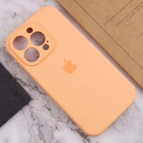Чохол Silicone Case Full Camera Protective (AA) для Apple iPhone 13 Pro (6.1") Помаранчевий / Cantaloupe