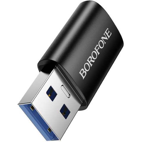Перехідник Borofone BV26B USB Male to Type-C Female USB3.0 Black