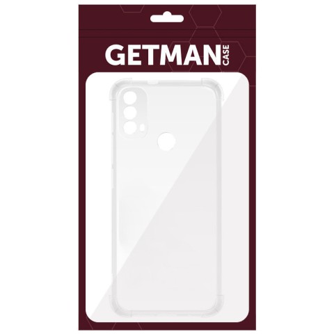 TPU чохол GETMAN Ease logo посилені кути Full Camera для Motorola Moto E40 / E30 Безбарвний (прозорий)