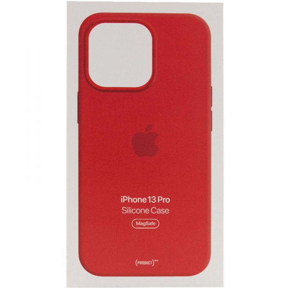 Чохол Silicone case (AAA) with Magsafe and Animation для Apple iPhone 13 Pro (6.1") Червоний / Red