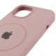 Чохол Silicone Case Full Protective (AA) with MagSafe для Apple iPhone 15 Plus (6.7") Рожевий / Pink Sand