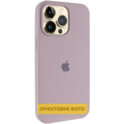 Чохол Silicone Case (AA) Logo with MagSafe для Apple iPhone 16 Pro (6.3") Сірий / Lavender