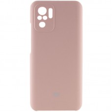 Чохол Silicone Cover Full Camera (AAA) для Xiaomi Redmi Note 10 / Note 10s Рожевий / Pink Sand