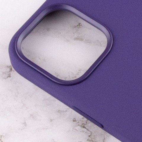 Чохол Silicone case (AAA) with Magsafe and Animation для Apple iPhone 12 Pro Max (6.7") Фіолетовий / Amethyst