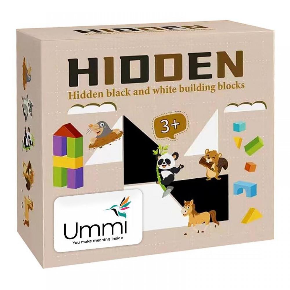 Настільна інтерактивна гра Ummi ME-149 Hidden Black and White Blocks Black / White