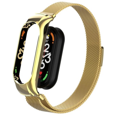 Ремінець Milanese Loop Design для Xiaomi Mi Band 8 / Band 9 (China) / 10 Gold
