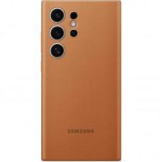 Шкіряний чохол Leather Case (AAA) для Samsung Galaxy S24 Ultra Brown