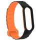 Ремінець Dual-color Magnetic для Xiaomi Mi Band 9/8 Black / Orange