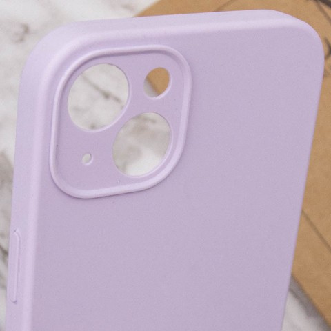 Чохол Silicone Case Full Camera Protective (AA) NO LOGO для Apple iPhone 14 (6.1") Бузковий / Lilac