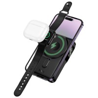 Портативний ЗП Power Bank Hoco Q48 Core PD20W з БЗП+iWatch 10000 mAh Black