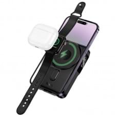 Портативний ЗП Power Bank Hoco Q48 Core PD20W з БЗП+iWatch 10000 mAh Black