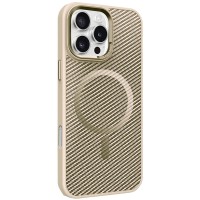 Чохол TPU+PC Carbon Mirage with MagSafe для Apple iPhone 16 Pro (6.3") Antique White