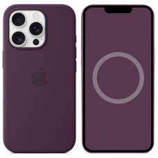Чохол Silicone case (AAA) with Magsafe and Animation для Apple iPhone 16 Pro Max (6.9") Plum