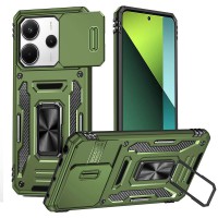 Ударостійкий чохол Camshield Army Ring для Xiaomi Redmi Note 14 4G (Int. version) / 14 5G Оливковий / Army Green