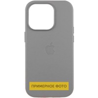 Шкіряний чохол Leather Case (AAA) with MagSafe для Apple iPhone 16e / 17e (6.1") Light Gray