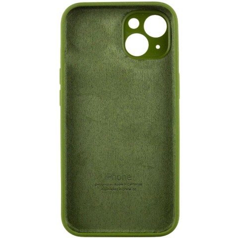 Чохол Silicone Case Full Camera Protective (AA) для Apple iPhone 15 (6.1") Зелений / Dark Olive