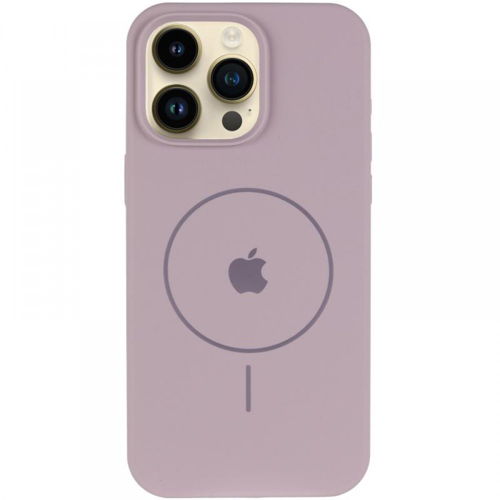 Чохол Silicone Case Full Protective (AA) V2 with MagSafe для Apple iPhone 15 Pro (6.1") Сірий / Lavender