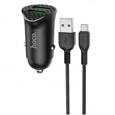 АЗП Hoco Z39 QC3.0 (2USB) + MicroUSB Чорний