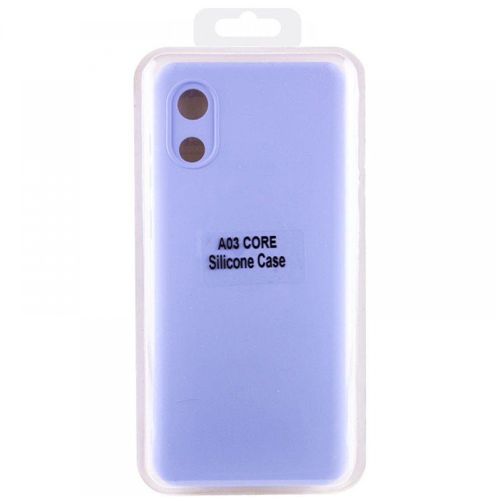 Чохол Silicone Cover Lakshmi Full Camera (A) для Samsung Galaxy A03 Core Бузковий / Dasheen
