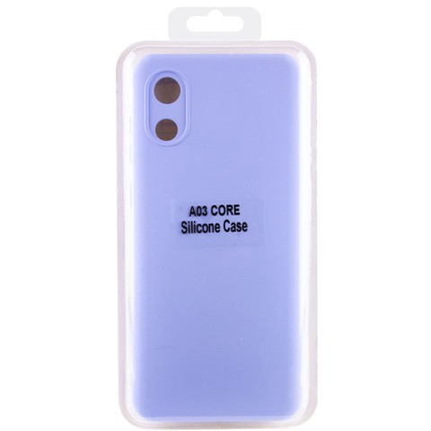 Чохол Silicone Cover Lakshmi Full Camera (A) для Samsung Galaxy A03 Core Бузковий / Dasheen