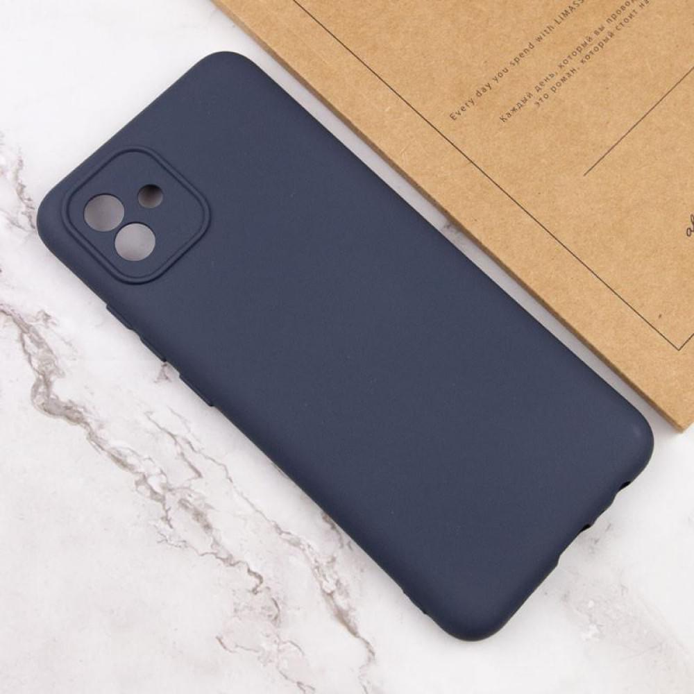 Чохол TPU GETMAN Liquid Silk Full Camera для Samsung Galaxy A05 Синій / Midnight Blue
