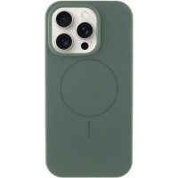 Чохол Silicone Case Full Protective (AA) NO LOGO with MagSafe для Apple iPhone 15 Pro (6.1") Зелений / Pine green