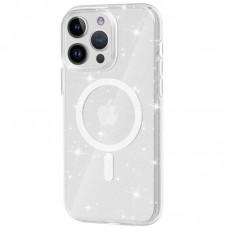 Чохол TPU Galaxy Sparkle (MagFit) для Apple iPhone 12 Pro Max (6.7") Clear+Glitter