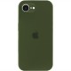 Чохол Silicone Case Full Camera Protective (AA) для Apple iPhone 16e (6.1") Зелений / Dark Olive