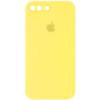 Чохол Silicone Case Square Full Camera Protective (AA) для Apple iPhone 7 plus/8 plus (5.5") Жовтий / Yellow