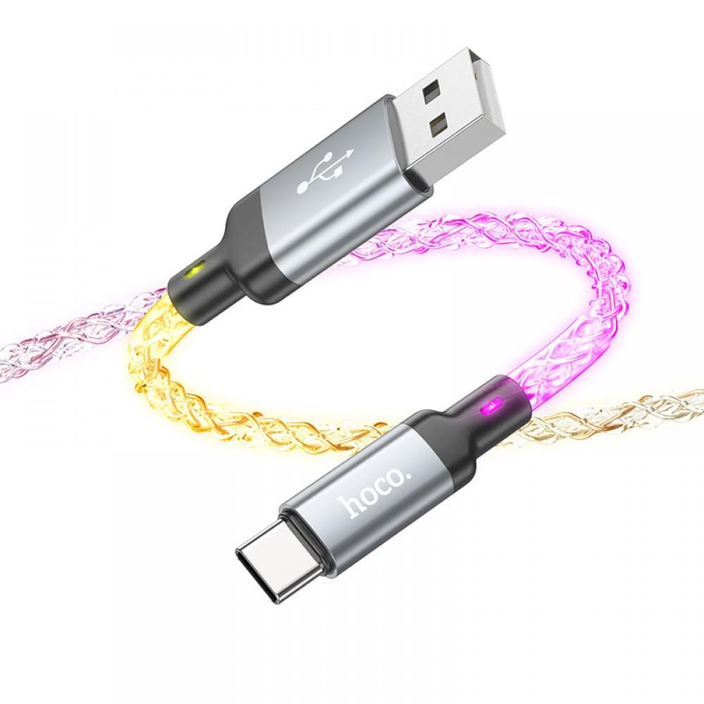 Дата кабель Hoco U112 Shine 2.4A USB to Type-C (1m)