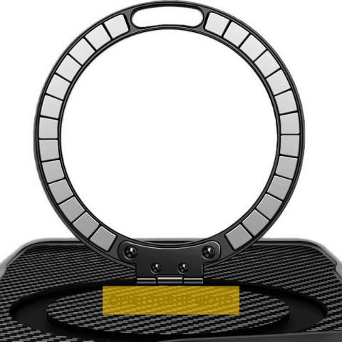 TPU+PC чохол Metal Buttons with MagSafe Carbon Ring для Apple iPhone 17 (6.3") Чорний